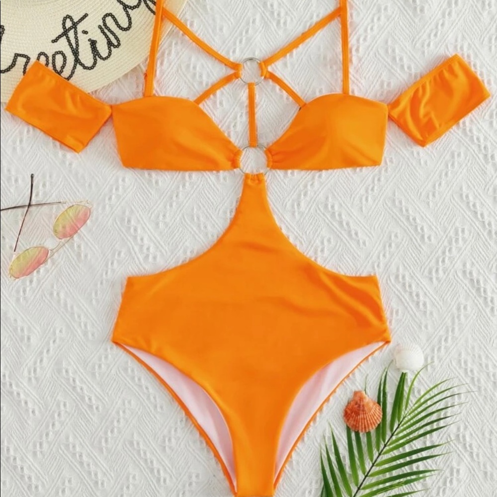 NWOT Orange Bathing suit